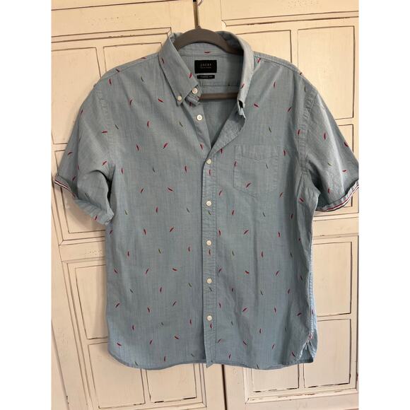 Jachs New York men’s large tall LT button down shirt with chili peppers - Picture 1 of 5